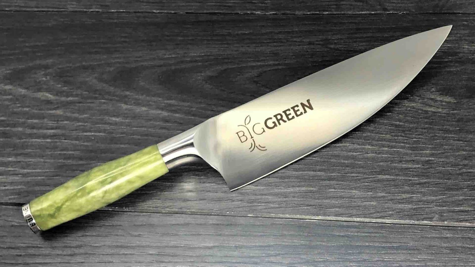8 Inch Chef Knife with a Green Onyx Handle copy